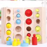 3cm Sensory Cylinder Socket Montessori Knobbed Cylinder Blocks Preschool