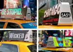 Outdoor LED Taxi Roof Signs , Taxi Cab Advertising Signs High Definition