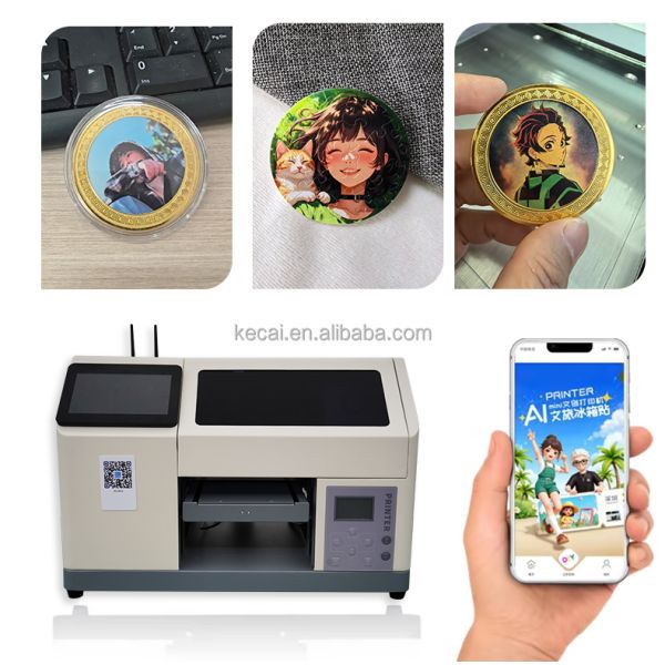 KECAI AI Smart A5 UV Direct to Object Printer Automatic Phone Case ID Card Flatbed Printing Machine Mini Imprimante Portable