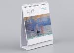 Artistic Kraft Paper Office Desk Calendar Eco Friendly Material For New Year