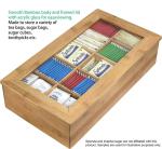 10 compartments bamboo wooden organic assorted tea storage box tea gift set