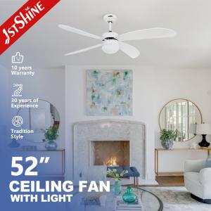 China 110-240V/50Hz-60Hz Input Voltage Smart Remote Control Ceiling Fan White Plywood Blades wholesale