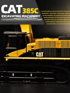 China Yellow Diecast Metal Excavator Toy Construction Vehicle Model Kids Gift wholesale