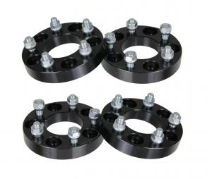 China 1.25 (32mm) Wheel Adapters | 5x127 to 5x115 Black Spacers with 12x1.5 Studs on sale