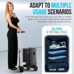 Smart Rideable Suitcase 26L, Lightweight Electric Luggage Scooter For Travel