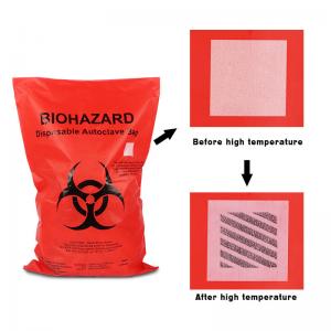China Autoclavable PP Biohazard Plastic Bags With Temperature Indicator wholesale
