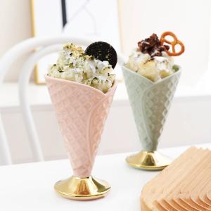 China Porcelain Ceramic Home Decoration Cup For Ice Cream Dessert OEM wholesale