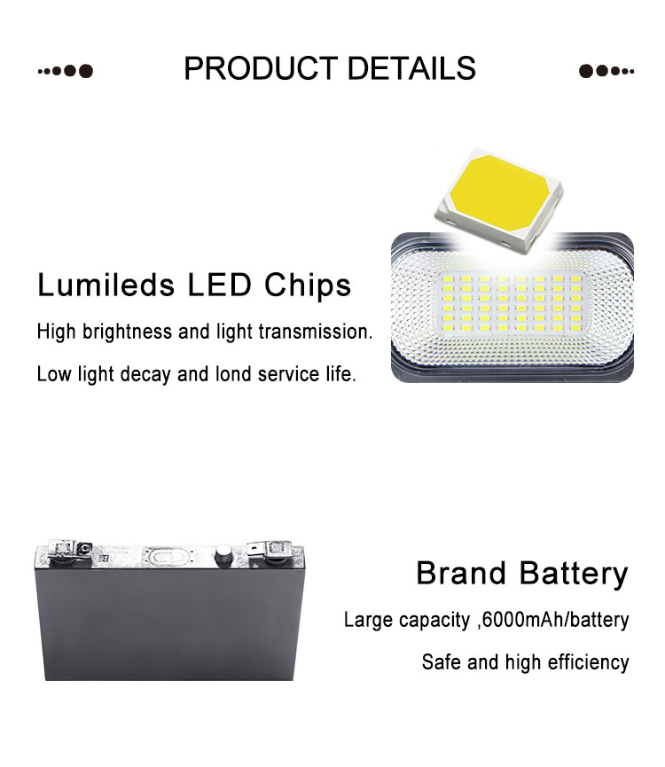 Motion Sensor All In One Solar Street Light Integrated 2700-6500K SMD Beads 170lm/W