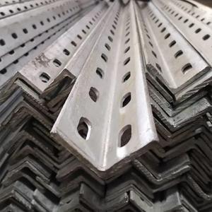 China Steel Slotted Angle With 90 Degree Bend Galvanized Reinforced Pre Punched Angle Iron wholesale