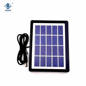 China ZW-1.2W-5V Plastic Frame Solar Mobile Charger 1.2W 5V Hot Sale Glass Laminated Solar Panels wholesale