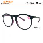 Fashionable Circle frame Reading glasses, made of plastic , suitable for men and