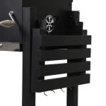 Folding Black Large Charcoal Grill Deluxe BBQ Smoker for Picnic Camping Patio