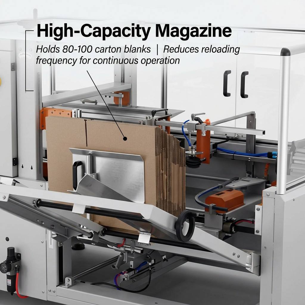 HXP40E Continuous Carton Processing Machine With Auto Feeding Forming And Discharging Function