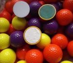 color Range Golf Balls with two pieces