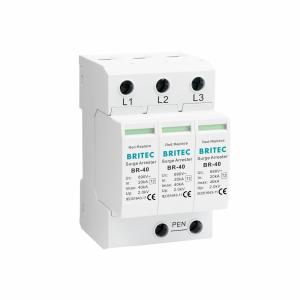 China BR-40 690 3P Type 2 690V 800V 1000V high-voltage ac surge protector modular surge arrester 3 phase surge protection device wholesale