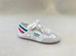 Women comfort and flat sneakers with color bar and lace up running shoes