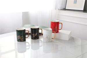 China Water Drinking Cadmium Free 16oz Porcelain Lined Coffee Cup Set wholesale
