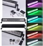 Halo RGB Straight Car Light Bar With Controller Cree Led 120 Watt 22 Inch