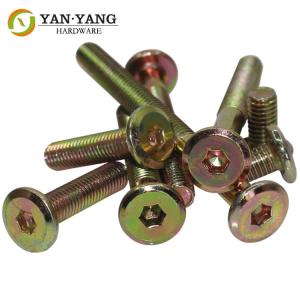 China Furniture Hardware flat Round head furniture hexagon socket screws wholesale