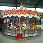 Fiberglass Colorful Horse Carousel Ride , Toddler Carousel Ride 16 Seats
