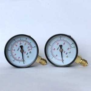 China 17 Bar 10 Bar Pressure Gauge 63mm EN837-1 Center Back Mount Pressure Gauge wholesale