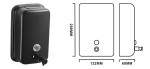 SS304 Bathroom Wall Mounted Liquid Dispenser Black Coating