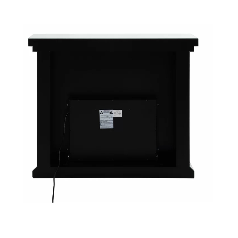 Wooden Floating Crystal Electric Mirrored Furniture Fireplace Crushed Diamond