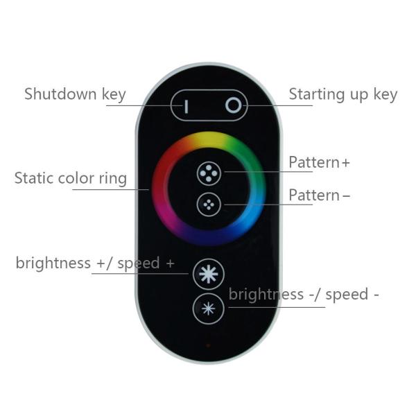 Touch Screen LED Strip Controller Wireless Digital RF Remote 18 Modes