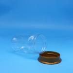 Transparent Sealed Candy Biscuit PET Plastic Nut Food Tall Round Jars Screw Caps
