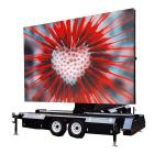 Solar Power Trailers Mounted LED Screen Display Trailer Outdoor 16 Gray Level
