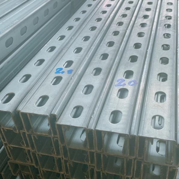 2mm Galvanized Steel Strut Channel Metal Supports Corrosion Resistant 3m/6m