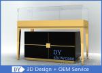 Custom Jewelry Showcase Display Pedestal Showcase Glossy Black Color