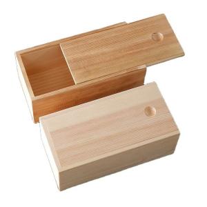 China OEM Sliding Lidded Pine Wood Storage Box Decorative Wooden Boxes For Gifts on sale