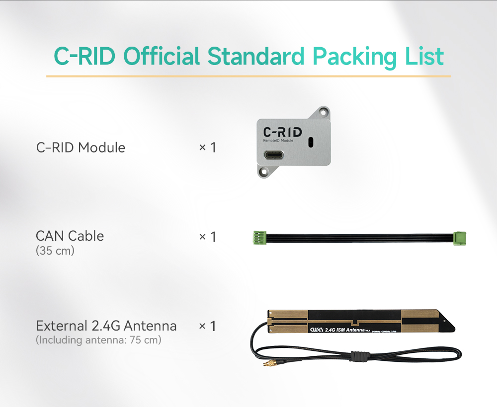 Cuav C-Rid Drone Remote Id Broadcast Module Arduremoteld Standard Code Identification Manufacturer Support Dronecan Bus