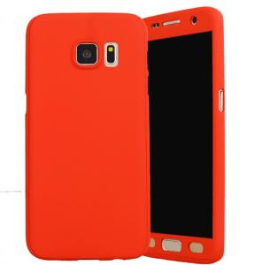 China Ultra thin plastic phone case 360 degree full cover cases for Samsung S7 with tempered glass wholesale