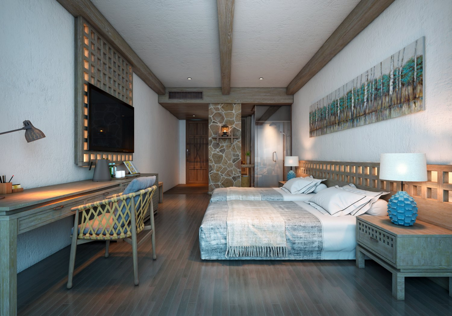 Commercial Luxury Hotel Suite Wooden Bedroom Furniture Set Custom