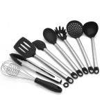 9Pcs Silicone Cooking Utensils With Stainless Steel Handle