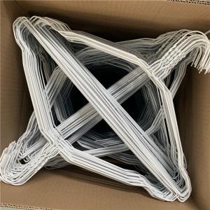 China Notched Painting Balcony Cloth Hanger , 2.3 Mm Wire Coat Hangers For Dry Cleaner wholesale