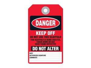China Plastic Safety Tag Polyester Waterproof Durable Lockout Scaffolding Tag wholesale