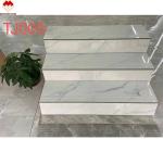 Modern Design Glazed Polished Porcelain Stair Tiles Prices Stone Imitation
