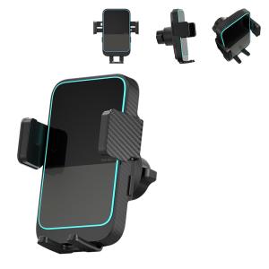 China Dynamic LED Lights Magsafe Car Mount Double Coil Iphone Car Mount Charger wholesale