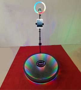 China Safety Design RGB LED 360 Photo Booth Slow Motion Tempered Glass wholesale