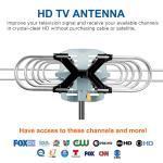 150 Mile Motorized OTA Amplified Outdoor HDTV Antenna