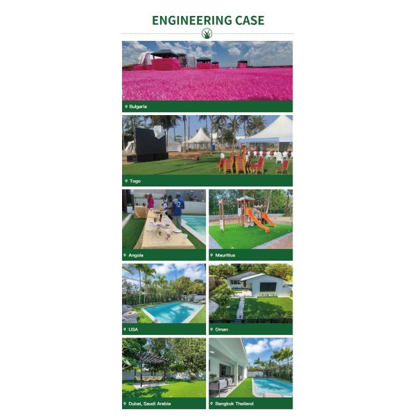 Wedding Use Garden Artificial Grass Turf 20-40mm Height Deck Tiles Type