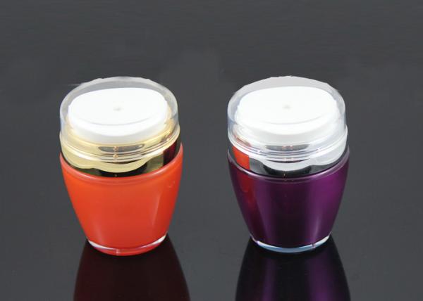 Quality Transparent Head Cap PMMA PP Airless Bottle With Orange Color for sale