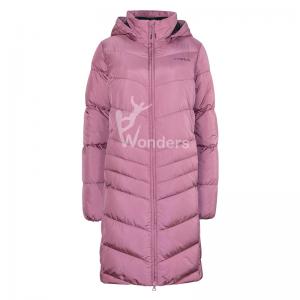 China Customized Women Long Insulated Padded Puffer 100% Polyester on sale