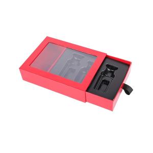 China 20*15*5cm Matt Lamination Slide Out Gift Box , Essential Oil Paper Box Red wholesale