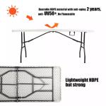 Outdoor Plastic Metal Folding Coffee Picnic Dining Table for Garden Party Event