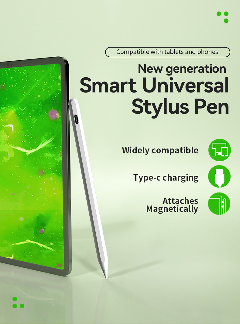 Bluetooth 5.0 Universal Stylus Pencil customized White Color