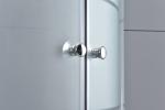 Chrome Aluminum Corner Entry Shower Enclosure Clear Glass 5mm